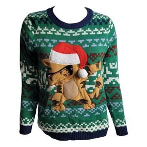 Holiday Time Women's Large Ugly Christmas Cat Sweater XMas Holiday Fair Isle